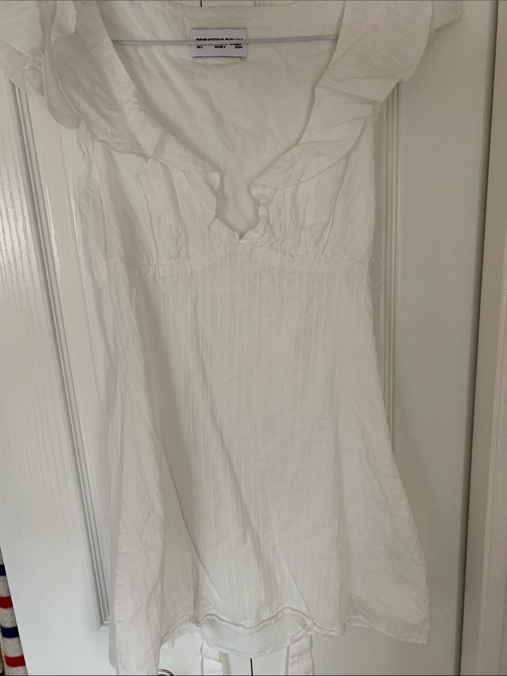 Princess Polly I Guess So Cotton Mini Dress White - Picture 4 of 4